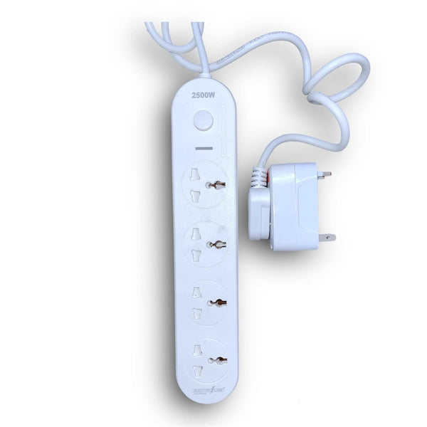 Universal Travel Adapter & Extension Board Combo with 3 Meter Cable