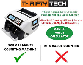INX 2080 Cash Counting Machine with Fake Note Detection