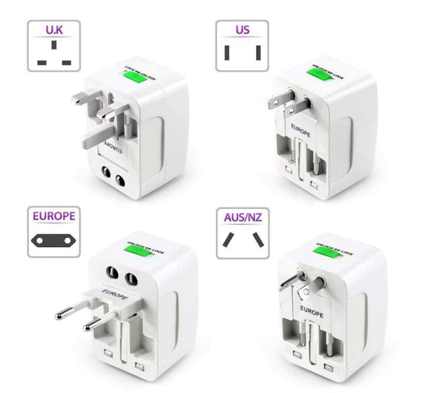 Universal Travel Adapter with Surge Protection for Worldwide International Use