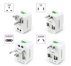 Universal Travel Adapter with Surge Protection for Worldwide Travel (100-250V)