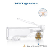RJ45 Cat6 Pass Through Connector Pack of 100