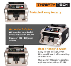 Fully Automatic Cash Counting Machine with Mix Note Value Counting & Fake Note Detection