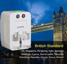 Universal Travel Adapter with Surge Protection for Worldwide Travel (100-250V)