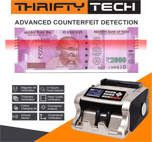 Fully Automatic Cash Counting Machine with Mix Note Value Counting & Fake Note Detection