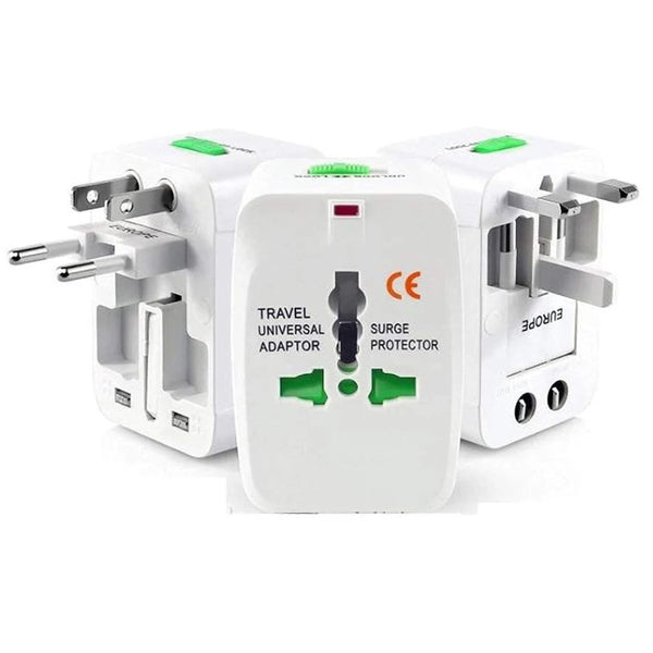 Universal Travel Adapter Worldwide Plug Converter with Surge Protection (100-250V)