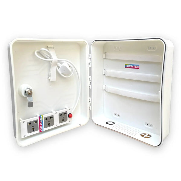 CCTV DVR & NVR PVC Box with Spike Guard Sockets and 10A Surge Protection