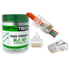 RJ45 Cat6 Pass Through Connector Pack of 100